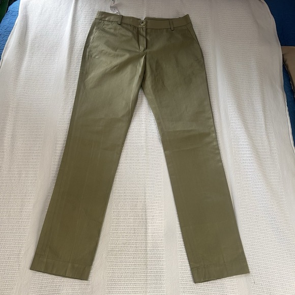 Lacoste Women's Gabardine Straight Leg Chino Pants Desert EU38/US6 NWT - Picture 1 of 14